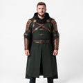 Doctor Doom Inspired Wool Cloak with Leather Armor Cosplay Costume Renaissance Outfit