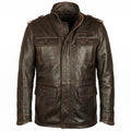 Timber AND Hide Vintage Field Leather Jacket Military Inspired –Bomber Leather Jackets for Men