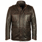 Timber AND Hide Vintage Field Leather Jacket Military Inspired –Bomber Leather Jackets for Men