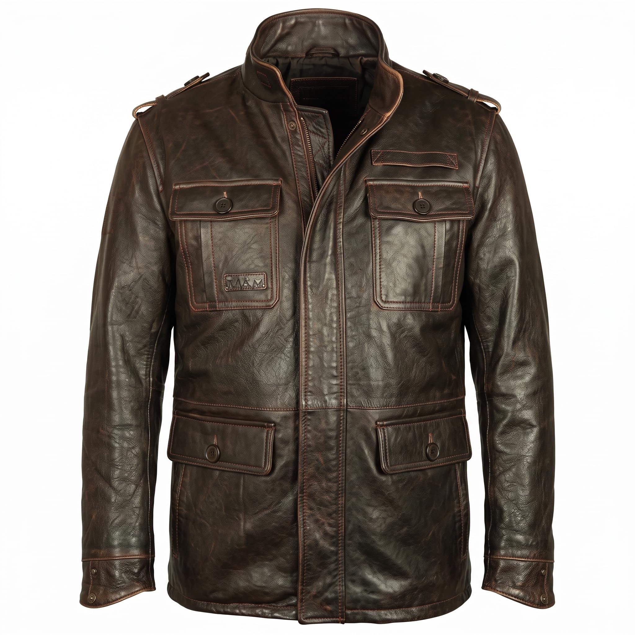 Timber AND Hide Vintage Field Leather Jacket Military Inspired –Bomber Leather Jackets for Men