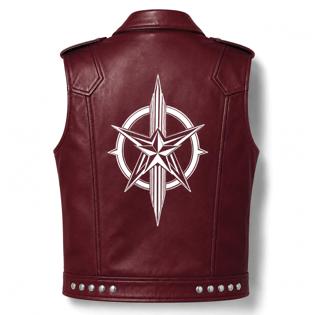 Men's Handmade Cowhide Leather Vest | Classic Biker Vest | Gothic Rocker Sleeveless Jacket