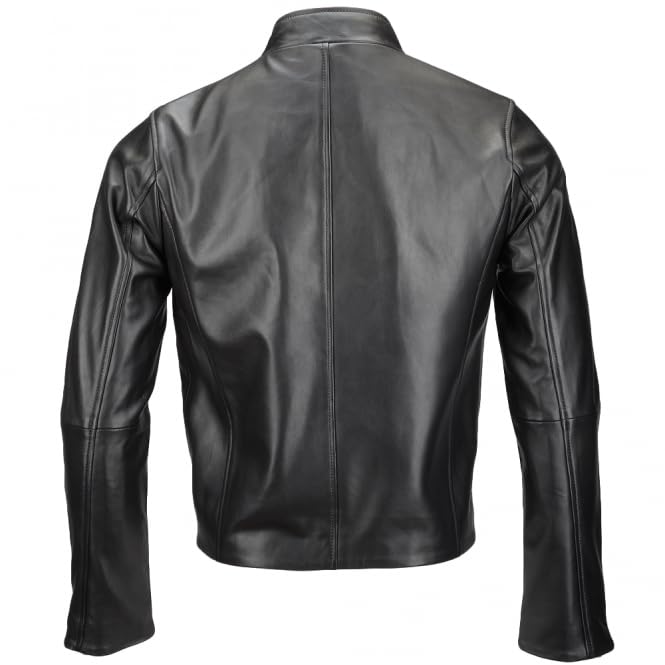 Men's Ivory Vegetable Tanned Biker Jacket White