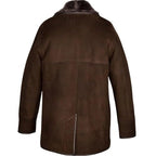 Men’s Edward Suede Sheepskin Coat – Luxury Suede Shearling Jacket by