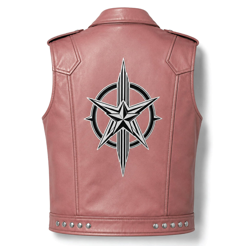 Men's Handmade Cowhide Leather Vest | Classic Biker Vest | Gothic Rocker Sleeveless Jacket