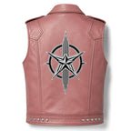 Men's Handmade Cowhide Leather Vest | Classic Biker Vest | Gothic Rocker Sleeveless Jacket