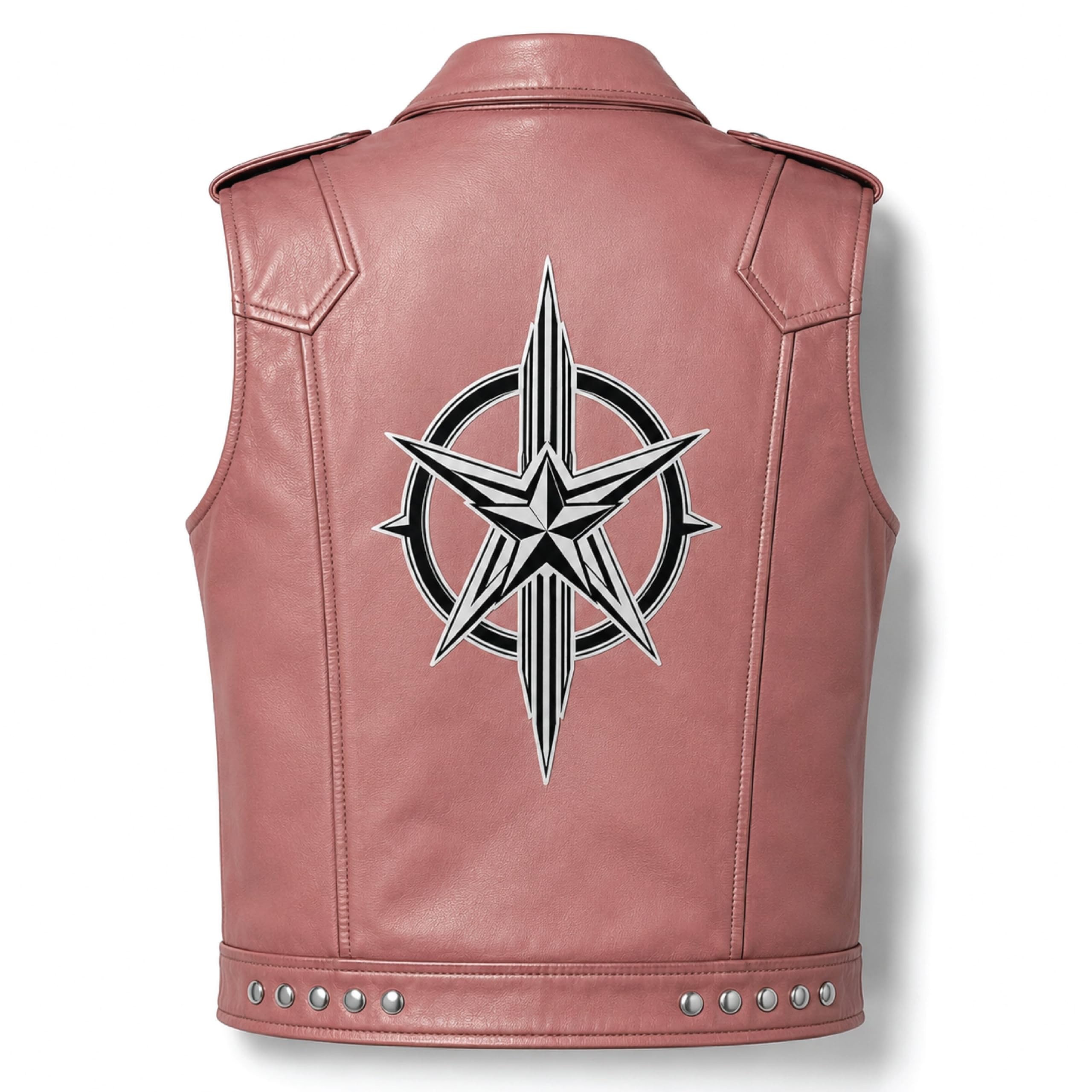 Men's Handmade Cowhide Leather Vest | Classic Biker Vest | Gothic Rocker Sleeveless Jacket