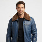 Flight Bomber Leather Jacket – Men Bomber Leather Jacket - Timber AND Hide