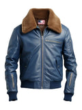 Flight Bomber Leather Jacket – Men Bomber Leather Jacket