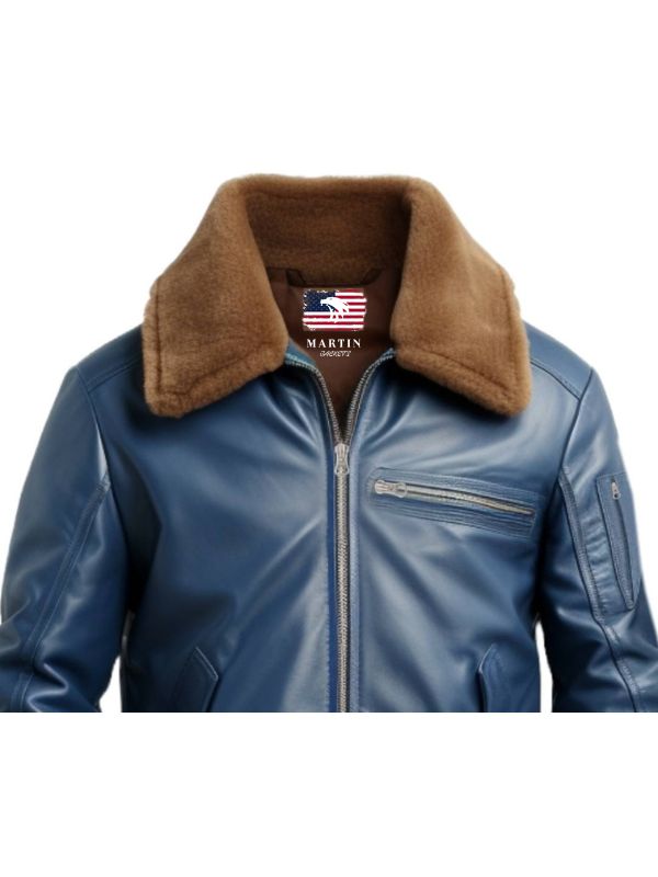 Flight Bomber Leather Jacket – Men Bomber Leather Jacket