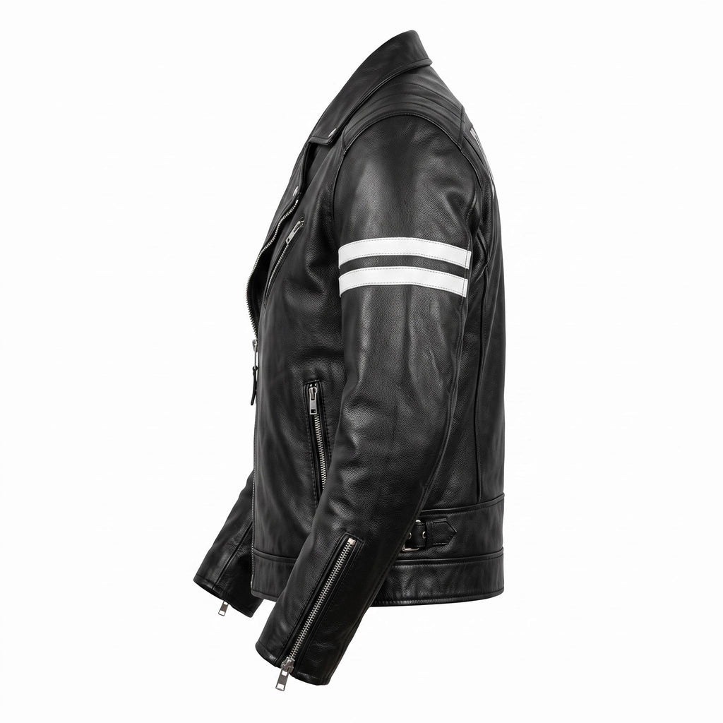 Ghost Rider Inspired motorcycle jacket with skull back | brown leather biker jacket - Timber AND Hide