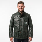 Green Leather Deku Cosplay Jacket | My Hero Academia Plus Ultra Anime Coat - Timber AND Hide