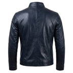 Harrison Blue Leather Jacket - Men Leather Jacket Blue - Timber AND Hide