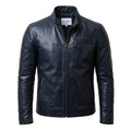 Harrison Blue Leather Jacket - Men Leather Jacket Blue - Timber AND Hide