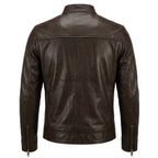 Henry Brown Leather Jacket - Men Leather Jacket Brown - Timber AND Hide