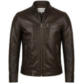 Henry Brown Leather Jacket - Men Leather Jacket Brown - Timber AND Hide