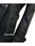 Hooded Leather Coat For Women - Timber AND Hide