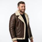 Hudson Leather Brown Jacket - Men Leather Jacket Brown - Timber AND Hide