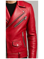 Isaac Red Leather Jacket - Leather Jacket for Men Red