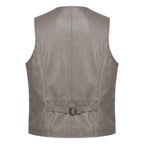 Izaiah Grey Leather Vest for Men - Timber AND Hide