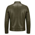 James Leather Green Jacket - Men Leather Jacket Green - Timber AND Hide