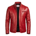 Joshua Red Leather Jacket - Leather Jacket for Men Red - Timber AND Hide