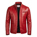 Joshua Red Leather Jacket - Leather Jacket for Men Red - Timber AND Hide