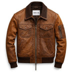 Kai Leather Brown Jacket - Men Leather Jacket Brown - Timber AND Hide