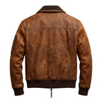 Kai Leather Brown Jacket - Men Leather Jacket Brown - Timber AND Hide