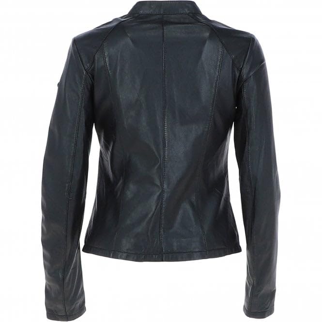 Ladies' Beige Genuine Leather Moto Jacket - Timber AND Hide