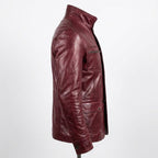 Louie Red Leather Jacket - Leather Jacket for Men Red - Timber AND Hide