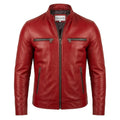 Lucas Red Leather Jacket - Leather Jacket for Men Red - Timber AND Hide