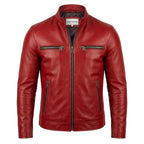 Lucas Red Leather Jacket - Leather Jacket for Men Red - Timber AND Hide