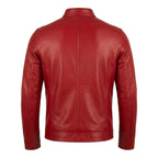 Lucas Red Leather Jacket - Leather Jacket for Men Red - Timber AND Hide