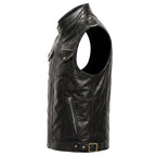Marcellus Black Leather Vest - Timber AND Hide