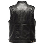 Marcellus Black Leather Vest - Timber AND Hide