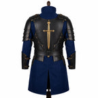 Medieval Knight Wool Coat with Leather Armor | Fantasy LARP Jacket Costume - Timber AND Hide
