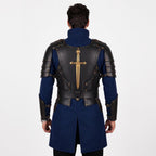 Medieval Knight Wool Coat with Leather Armor | Fantasy LARP Jacket Costume - Timber AND Hide