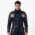 Medieval Knight Wool Coat with Leather Armor | Fantasy LARP Jacket Costume - Timber AND Hide