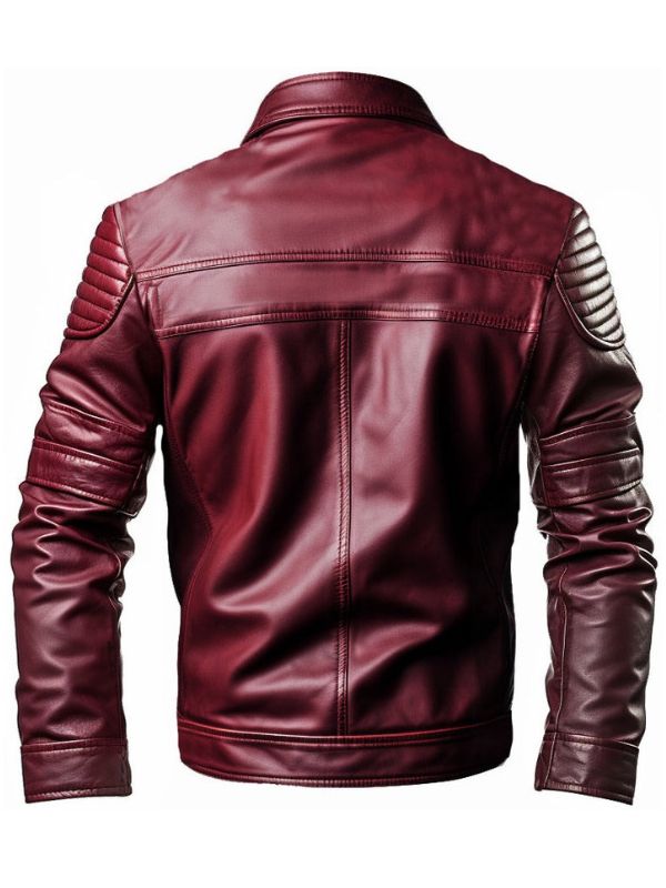 Men’s Angel Maroon Designer Leather Jacket
