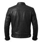 Men Black Biker Leather Jacket - Timber AND Hide