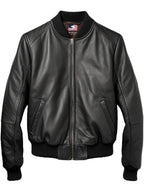 Men Leather Jacket Black Bomber – Leather Jacket Men