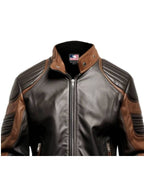 Men Black Leather Jacket - Leather Brown Jacket