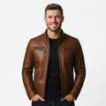 Men Brown Leather Jacket - Leather Jacket Brown - Timber AND Hide