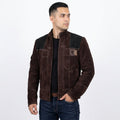 Men Casual Suede Leather Jacket - Dark Brown - Timber AND Hide