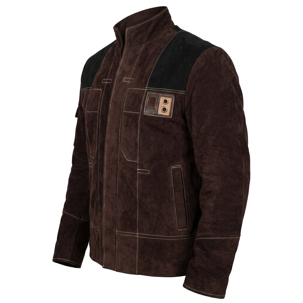 Men Casual Suede Leather Jacket - Dark Brown - Timber AND Hide