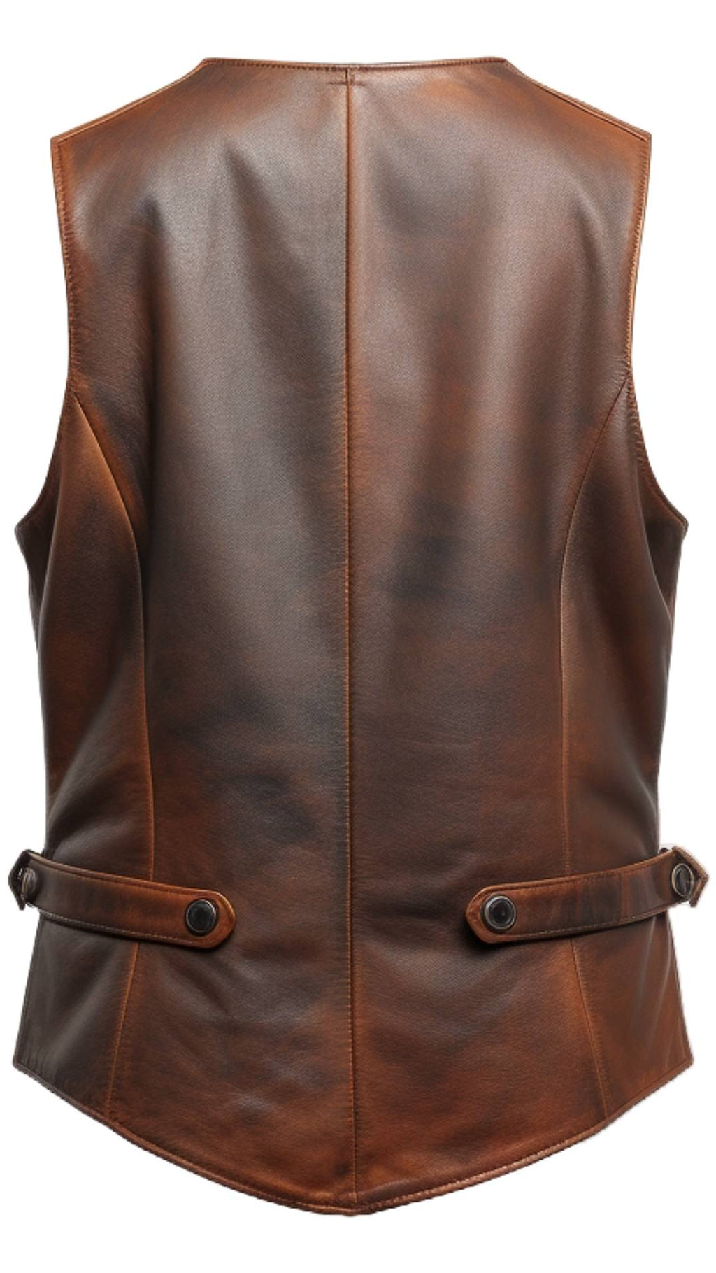 Men Classic Brown Leather Vest - Timber AND Hide