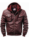 Men’s Classic Maroon Designer Biker Leather Jacket
