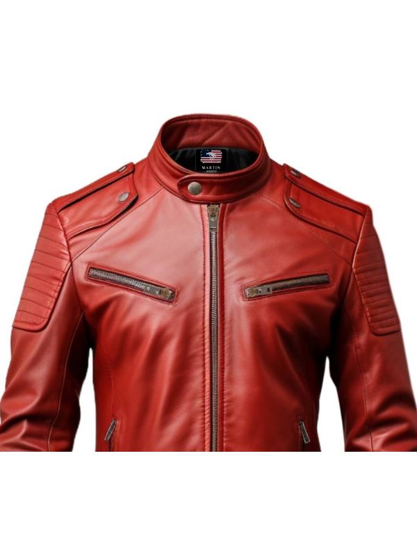 Men’s Red Leather Jacket – Bold Red Jacket