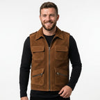 Men Suede Leather Vest - Timber AND Hide