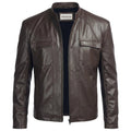 Men Swiss Brown Designer Leather Jacket - Timber AND Hide